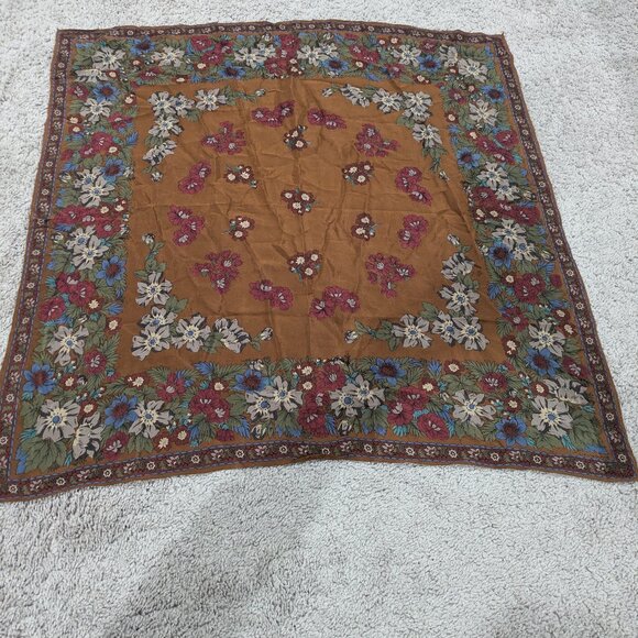 Brown Handkerchief Scarf - Picture 1 of 2